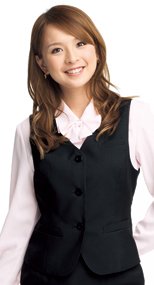 11550 en joie(アンジョア) 高発色×なめらかな風合いのウールタッチな上質ベスト 無地 93-11550