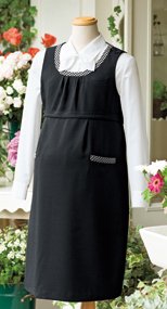 61500 en joie(アンジョア) マタニティドレス 無地×チェック 93-61500