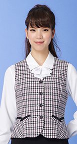 S-03873 03876 03879 SELERY(セロリー) ベスト 千鳥チェック 9903873