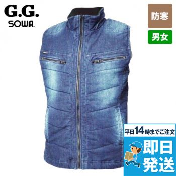 桑和GG 1084-06 デニム防寒ベスト