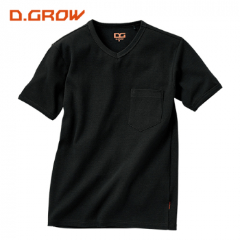D.GROW DG804 リブニット半袖Tシャツ