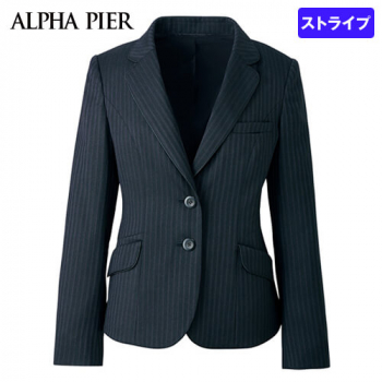アルファピア AR4847 [通年]美シルエット・ストレスフリーのジャケット [ストライプ/防シワ商品]