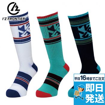 アイズフロンティア FG1005 [通年]3Pウインドロゴクルー丈ソックス[男性用]