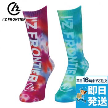 アイズフロンティア FG1006 [通年]2Pタイダイクルー丈ソックス[男性用]