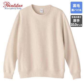 Printstar 00210-NAC 10.0オンスクルーネックトレーナー
