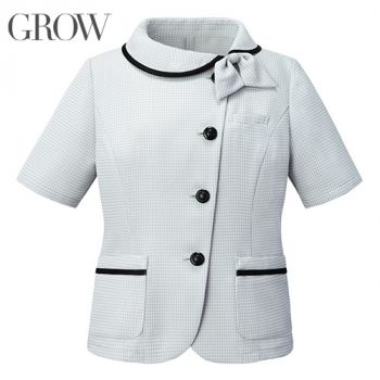 GROW GOBL1903 [春夏用]オーバーブラウス[リボン取り外し可能/ホームクリーニング]