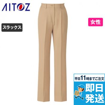 AZ7644 アイトス チノパンツ(女性用)ワンタック 脇ゴム
