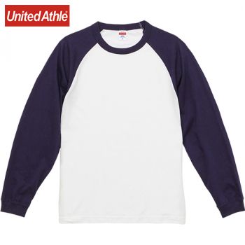 5.6オンス ラグラン ロングスリーブ Tシャツ(1.6インチリブ)