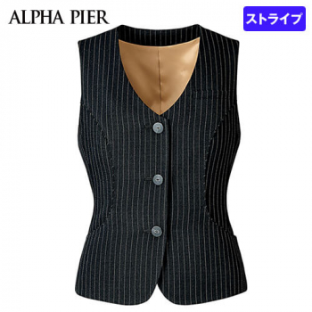 [廃番]アルファピア AR2861 [通年]ベスト スパイラルストライプ