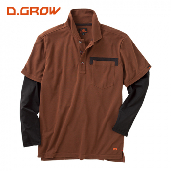 D.GROW DG805 フェイクレイヤードポロシャツ