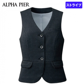 アルファピア AR2871 [通年]ベスト ストライプ ニット