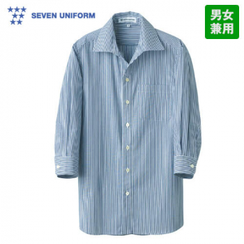 CH4462 セブンユニフォーム スキッパーカラーシャツ/七分袖(男女兼用)