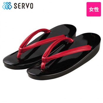 OD152 Servo(サーヴォ) 黒草履(女性用) 赤鼻緒