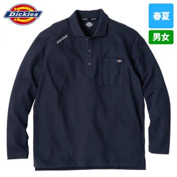 コーコス D-6118 [春夏用]Dickies T/C 鬼鹿の子 長袖ポロ[男女兼用
