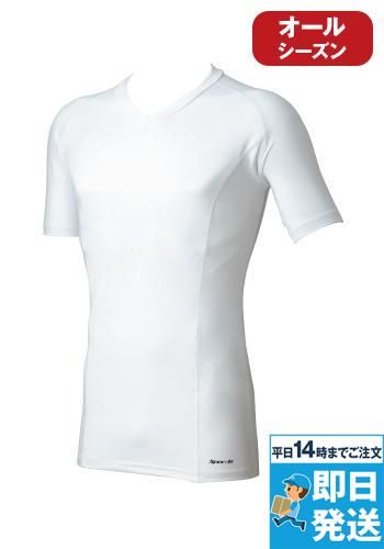 [廃番]コンプレッション Vネック 半袖サポートドライTシャツ 通年