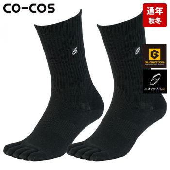 コーコス G-8425 [通年]ニオイクリア 90°クルー5本指2P