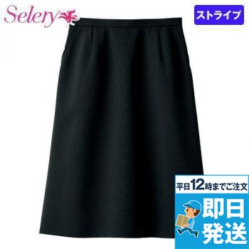 Selery S-16810 [通年]Aラインスカート [ストライプ/ストレッチ]
