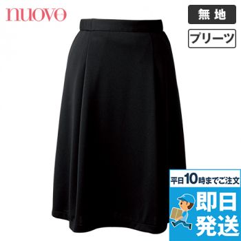 FS45940 nuovo(ヌーヴォ) 脇ゴムソフトプリーツスカート