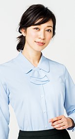 RB4155 BONMAX/リサール フェミニンなリボンが大人かわいい長袖ブラウス(リボン付き) 36-RB4155