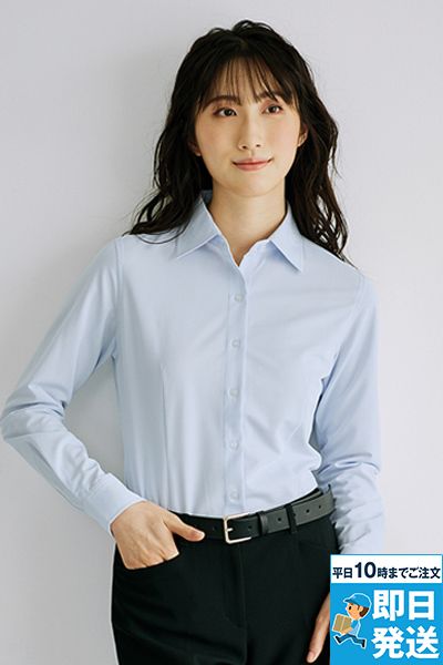 pieds(ピエ) HCB4101 [通年]長袖ブラウス[ストレッチ/吸汗速乾/防透/防汚]