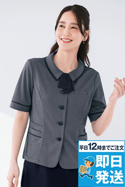 Bonmax AJ0860 [春夏用]オーバーブラウス[ニット/ボーダー/吸水速乾/涼感]