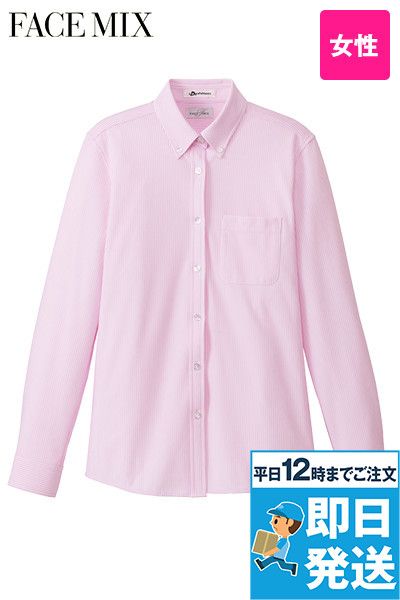 Facemix FB4021L 吸汗速乾ニットブラウス/長袖(女性用)