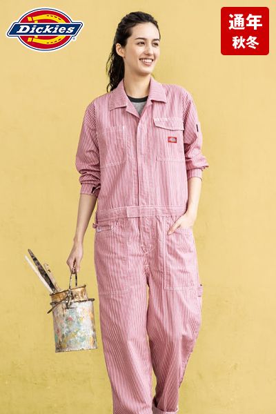 コーコス D-716 [通年]Dickies ストレッチヒッコリー つなぎ[男女兼用]