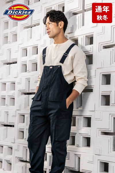 コーコス D-739 [通年]Dickies ストレッチオックス オーバーオールカーゴ つなぎ[男女兼用]
