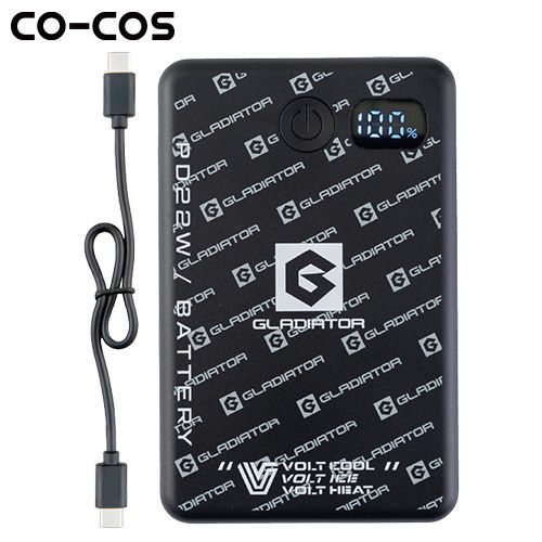 コーコス GB-872 モバイルバッテリー 10,000mAh（手のひらサイズ＆PD充電対応）