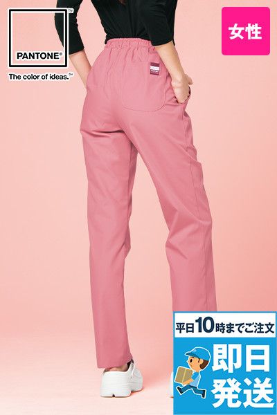 6012SC Folk パントン レディースストレートパンツ 細身 総ゴム(女性用)