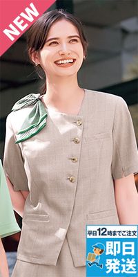 Enjoy ESA973 [春夏用]オーバーブラウス[チェック/吸汗速乾/体温調節]