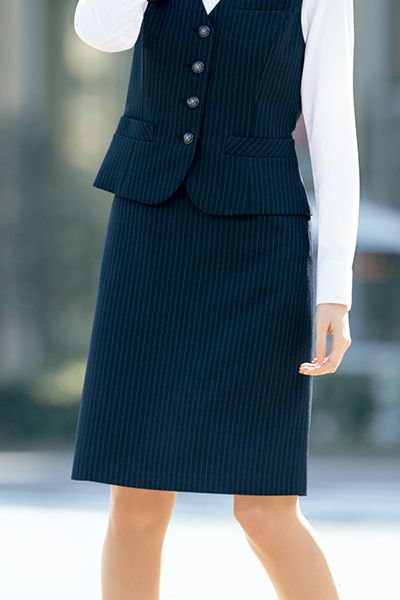 Selery S-16401 [通年]Aラインスカート [ストライプ]