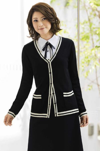 [在庫限り/返品交換不可]Selery S-59970 59978 59979 [通年]すっきりラインでより新鮮な印象のカーディガン [ライン入り/抗ピル糸]