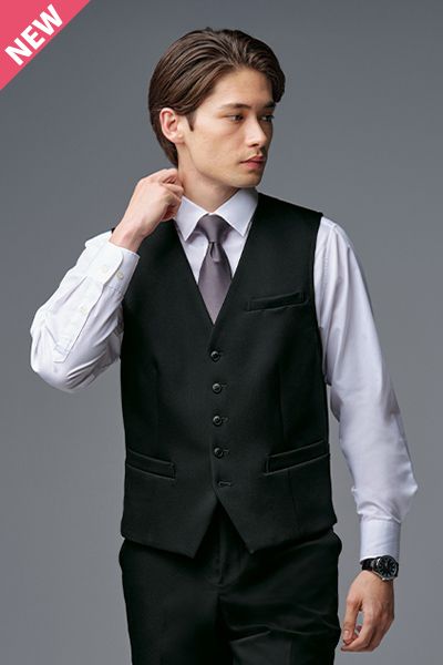 GROW GVEM2558 [通年]メンズベスト[2wayストレッチ/ウール調/フォーマル]