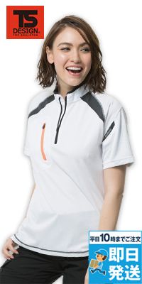 TS DESIGN 5015 [春夏用]FLASH ハーフジップ ドライポロシャツ[男女兼用]