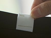 名前が書けるネームタグ