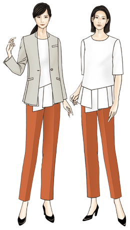 病院受付 スタイリングイラスト