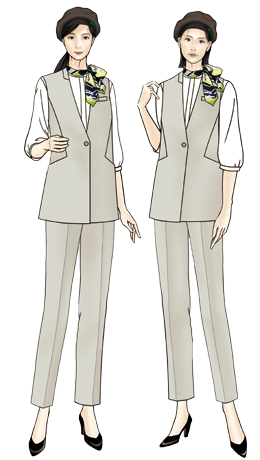 洋菓子店のスタイリングイラスト