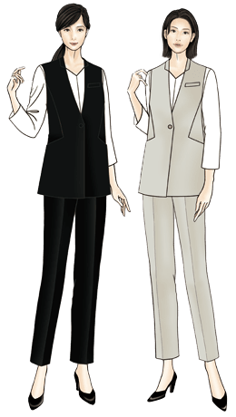 コスメストア スタイリングイラスト