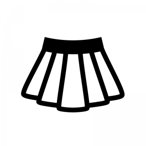 プリーツスカートのイラスト