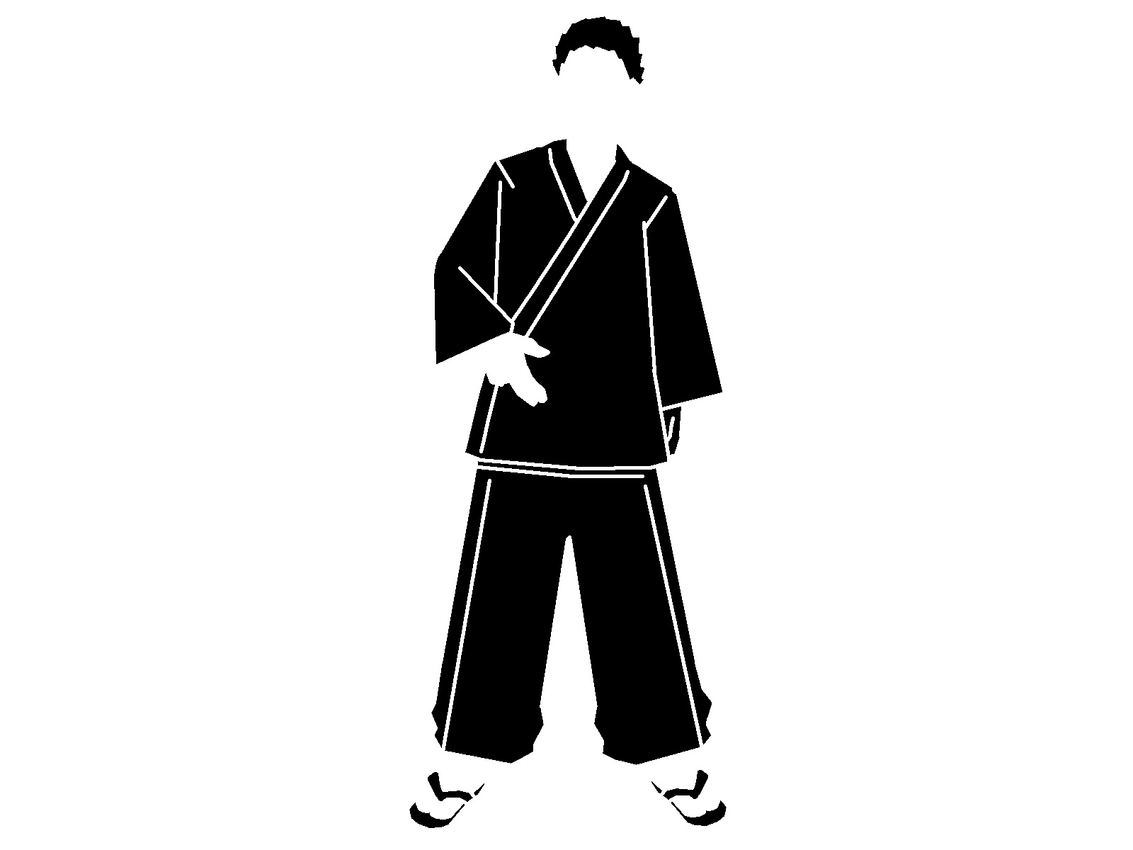 作務衣のシルエット