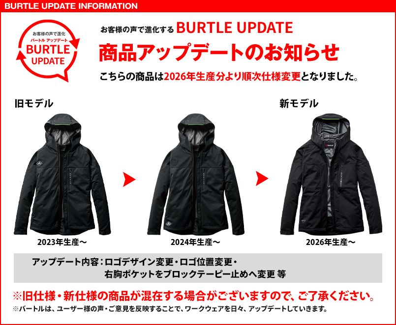 3230ストレッチパーカのアップデート
