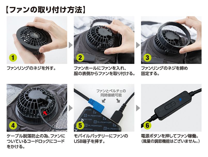 ファンの取り付け方法