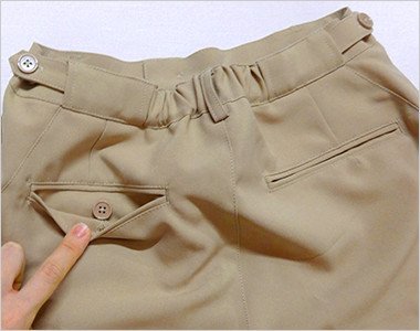 左右後 ヒップポケット付き