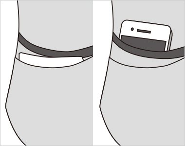小分け収納に便利な二重ポケット