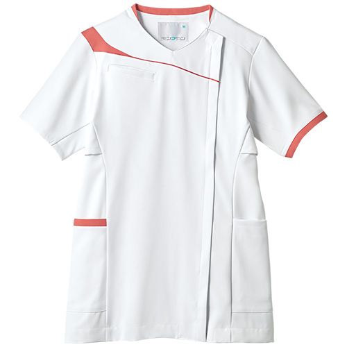 46-MS354 0192 白/コーラルピンク