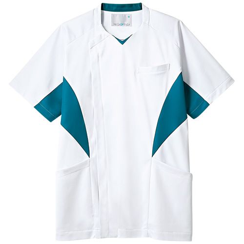 46-MS857 14 白/ターコイズ