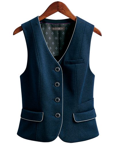 S-04070 04071 パトリックコックス ニットベスト 無地｜事務服の