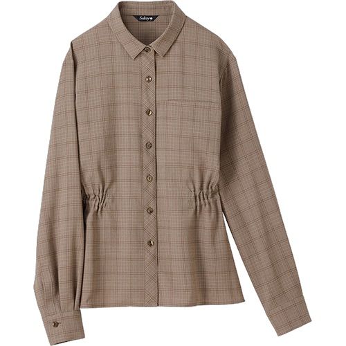 スキッパーカラーブラウス【7分袖】【OEKO-TEX】 (ASB22235-71