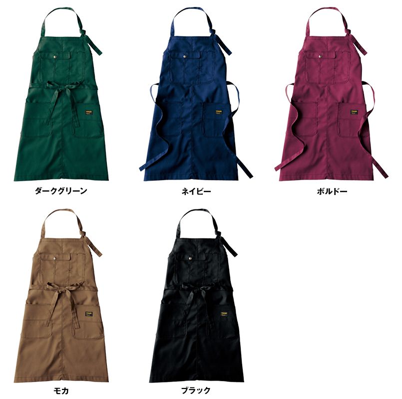 AZ64280 アイトス Wrangler(ラングラー) 胸当てエプロン(男女兼用) 色展開